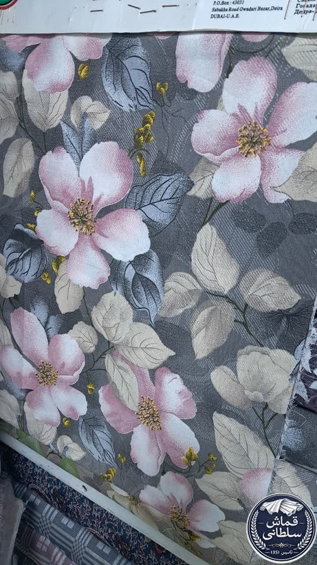 ملافه نخی گل آسا عرض 2 متر/قواره